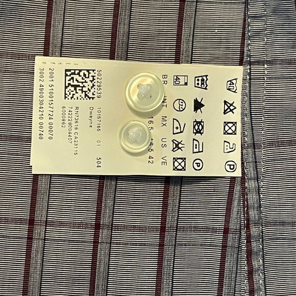 Hugo Boss Mens Slim Fit Long Sleeve Button-Down Shirt 42/16.5 Plaid Pattern - Picture 12 of 16